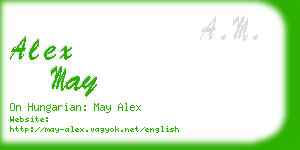 alex may business card